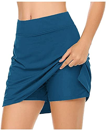 Dehnbar Culottes Hosen Damen Große Größen Mit Innenhose Laufrock Ohne Short Leggings Sport Kurze Röcke Mit Hose