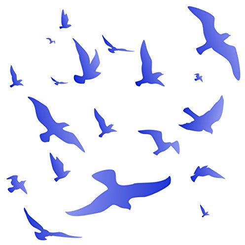 Vogelflocken-Schablone, 25,4 x 25,4 cm, Halloween-Vögel, Murmuration Beflockung
