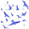 Vogelflocken-Schablone, 25,4 x 25,4 cm, Halloween-Vögel, Murmuration Beflockung