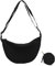 APMGONT Damen Halbmond Crossbody Schultertasche, Halbmond Casual Crossbody Bag, Tragbare Halbmond Tasche, Damen Halfmoon Crossbody Bag, Täglich lässig Halbmond-Tasche mit Münzgeldtasche (Schwarz)