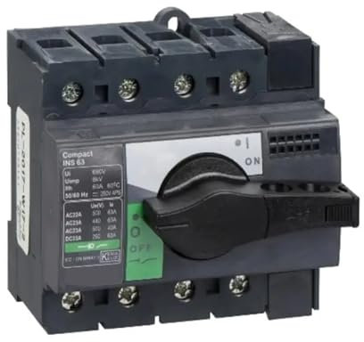 JGGCKNOGG 28903 INS63 4P Interrupteur-sectionneur Compact INS63 63A Version Standard avec Commande rotative 4 pol