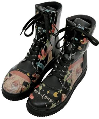 Women Vegan Leather Black Long Boots - Made Of Magic Design