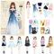 Anziehpuppen, magnetische Papierpuppen - Sicheres und harmloses Prinzessinnen-Anziehpuppen-Set - Tragbare Prinzessin-Anziehpuppe aus Papier, leicht zu greifen, Geschenk für Kinder, Mädchen im Alter vo