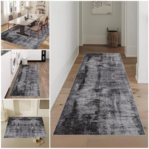 Lmyoieqm Teppich Läufer Flur 60 x 120 cm Waschbar rutschfest Küchenläufer Küchenteppich Modern Carpet Fussmatte Innen Teppichläufer für Küche FlurWohnraum Teppichläufer auf Maß Meterware Flurteppich