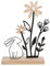 Logbuch-Verlag Moderne Osterdekoration zum Hinstellen Osterhase Hase mit Blumen Frühling Ostern Deko 19 x 27 cm