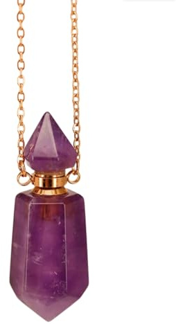 LUCKGONI Oil Diffuser Bottle Pendant Necklace Stainless Steel Chain Choker for Women Adjustable Length Neckchain Party Jewelry