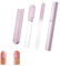 QFGasre 2Pcs Glass Nail File with Cases Beauty Nail Buffer Crystal Fingernail Files Professional Nail Filer Stocking Stuffers for Natural Nails Care Women Wife Gifts