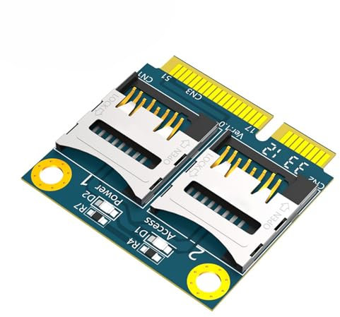 PCIE vers double carte mémoire carte de transfert demi-support adaptateur lecteur de carte mémoire pour PC ordinateur portable accessoires
