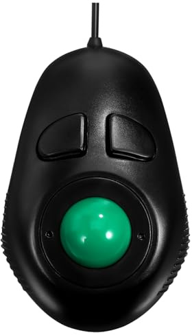 SMASOLO Mini Trackball Mouse 4D Mouse Portable Finger Handheld for Laptop and Desktop Users Black