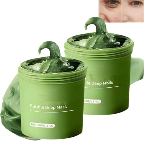 Bubble Deep Cleansing Mask,Green Cleaning Facial Mask,Cleansing Pores & Blackheads,Gently Bubbles for Deep Cleansing,Oil Control & Glowing Skin