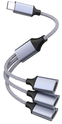 Conectores tipo C a 3 puertos USB 2.0, múltiples OTG, 3 puertos tipo USB, cable de carga, adaptador a adaptador