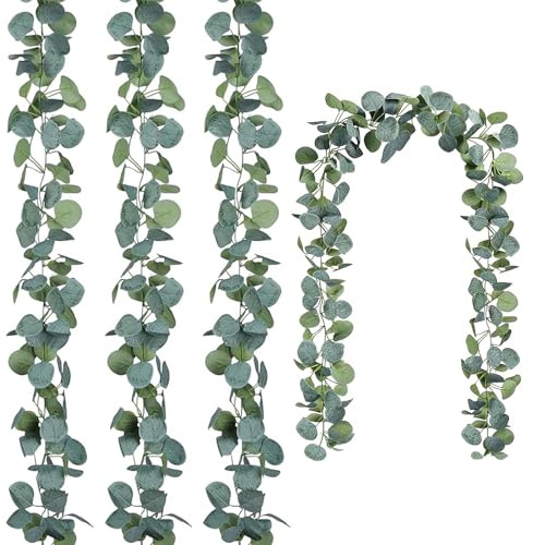 lbxtswpl Eukalyptus Girlande, 4 Stück 1.8m Künstliche Eukalyptus Girlande