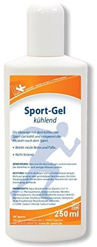 KK Sportgel 250 ml, Kühlende Schmerzsalbe für müde Muskeln, Füße, Beine, nicht fettendes Kühlgel, Schmerzlinderung nach Sport, körperlicher Belastung