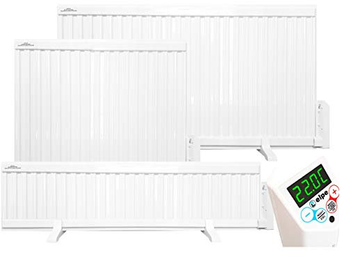 Oil Filled Electric Radiator Heater Wall Mounted or Portable with LCD Thermostat Programmable (1800W - 1140mm x 500mm*)