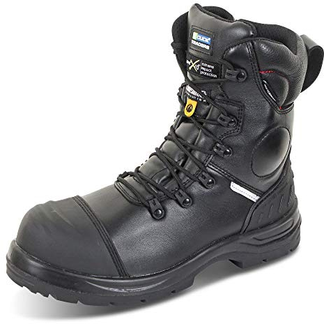 Click CF67 Trencher Safety Work Boots Size=10.5 Black