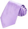TIE G Solid Color Satin Mens Ties Woven Silky Touch 8.5 cm / 3.35 inches Neck Tie in Gift Box (Lilac 4064)
