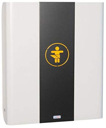 Wandwickeltisch aus Holz in Weiß mit Mittelteil aus Metall KAWAmaxi von Timkid (Weiss/Schwarz)