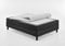 Atlantic Home Collection Happy Boxbett ohne Kopfteil, Bonellfederkern- Matratze, Härtegrad H2, Stoff, Anthrazit, 120 x 200