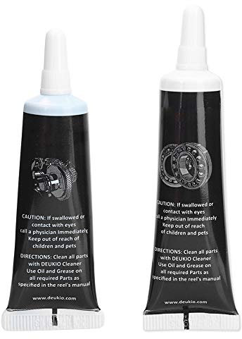 Schmieröl-Schmierfettset, Stoß reduzieren Rostschutzschmierfett-Angelrolle Schmiermittel-Angelrollenfett Wasserdichte, flache Rolle für Spinnrollen(schwarz)