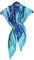 Prettystern Damen XL 105cm Seiden-Tuch Stola bunt Claude Monet Seerosen Wasserlilien blau P143