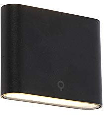 Qazqa led Modern außen Up and Down Wandleuchte, Außenlampe, Wandlampe für den Garten - Batt - Schwarz, inkl. 9W integrierter LED, 11.5cm, IP65, Rechteckig, 2-flammig