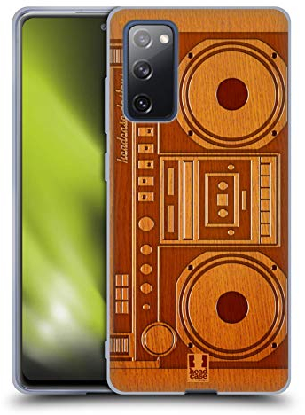 Head Case Designs Boombox Gadget Aus Holz Soft Gel Handyhülle Hülle kompatibel mit Samsung Galaxy S20 FE / 5G