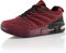 Fusskleidung® Damen Herren Sportschuhe Dämpfung Sneaker leichte Laufschuhe Weinrot Schwarz EU 43