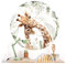 Little Deco Wandtattoo Kinderzimmer Wandsticker Tiere I Wandbild 120 x 120 cm (BxH) hellgrau I Giraffe Wandaufkleber Babyzimmer Mädchen Junge Wanddeko Baby Poster DL636