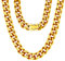 Aucuu Men Cuban Chain, 8mm Cuban Necklace Gold Byzantine Link Chain Necklace Bracelet, 52cm Titanium Steel Chunky Curb Chain for Men Women, Classic Men's Necklaces (Gift Box)