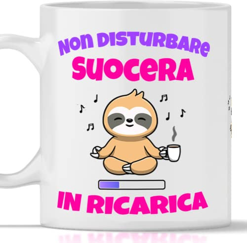 Tazza Suocera - Idea Regalo compleanno suocera, Festa anniversario della suocera, regalo di Natale - Suocera in Ricarica