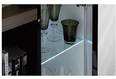 L&S Led Glaskantenbeleuchtung Fly Light DualColor Glasbodenbeleuchtung 560mm, indirekte beleuchtung ideal für Vitrinen 12V - 6,5W, Kunststoff alufarbig