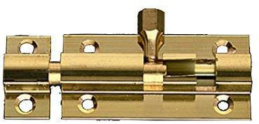 Boxonly Door Bolt 2 Inch Antique Pure Copper Bolts Barrel Slide Lock with Screws for Bathroom Toilet Gate and Shed Doors,Brass Color