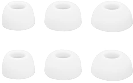 EMSea 6 Pairs Silicone Earbuds Ear Tips Compatible with Anker Soundcore Life P2 Earphones Soft Eartips Earpads Ear Cap Ear Plug L/M/S 2 Pairs Each Size White