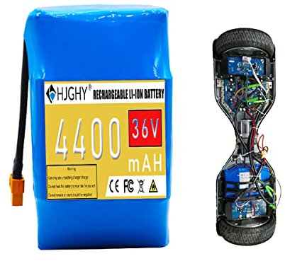 HJGHY Batterie au Lithium 36 V 4400 mAh 36 V 4,4 Ah à l'intérieur de la Batterie Li-ION 10S2P Batterie intégrée avec Prise XT60 et Carte de Protection BMS pour Kits de Moteur modifiés