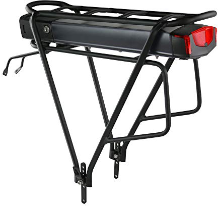 Unit Pack Power 48Volt Ebike Akku mit Gepäckträger für 500W 750W 1000W Ebike Umbausatz Bafang Motor - Heckträger Ebike Batterie mit Rücklicht(14.5Ah)