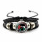 CAREOR Palestine Flag Braided Bracelet, Free Palestinian Versatile Woven Beaded Wristband, Palestine National Flag Leather Bracelet Jewelry Gift for Men Women (B)