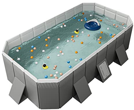 Piscina para niños Plegable, Piscina Exterior portátil, para niños Grandes, Piscina para niños para Mascotas para Interiores y Exteriores (Color : Grey, Size :
