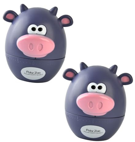 MAGICLULU Mechanischer Küchentimer mit Cartoon-kalb 2-teiliges Set Zum Kochen Backen Braten Lernen Timer Timer für Jungen und Mädchen