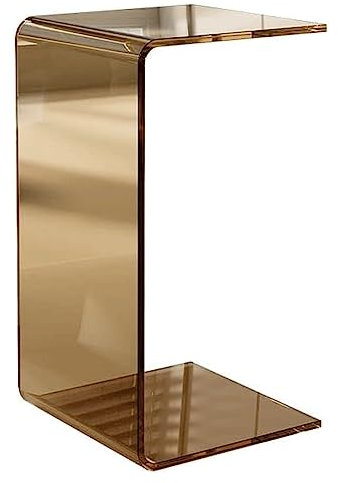 wanghaiyanBD Table d'appoint en Acrylique, canapé de Luxe léger, Petite Table Basse, Table d'appoint Minimaliste, Table d'angle de Salon en Verre Transparent pour Les Petits Espaces du Salon