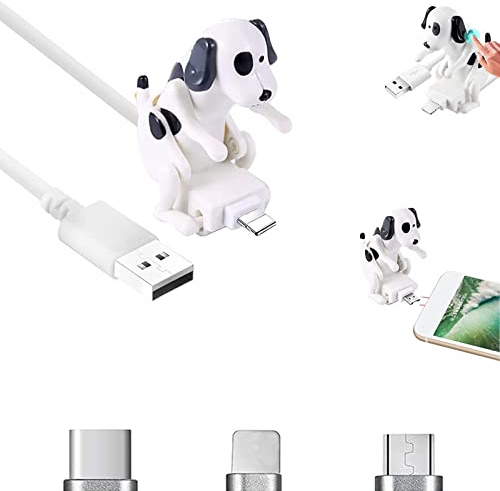 Lustiges Ladekabel for streunende Hunde, Hunde-Smartphone – USB-Datenübertragungs-Ladekabel for Mobiltelefone – kreatives USB-Kabel-Ladegerät – Mini-Humping-Spot-Hundekabel for USB for /194 (Farbe: We