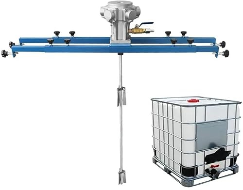 YYEDHEE Pneumatische 1-Tonnen-Tankmischmaschine, IBC Luftrührer, Farbrührmaschine, faltbarer Propeller, mit Stützaufhänger