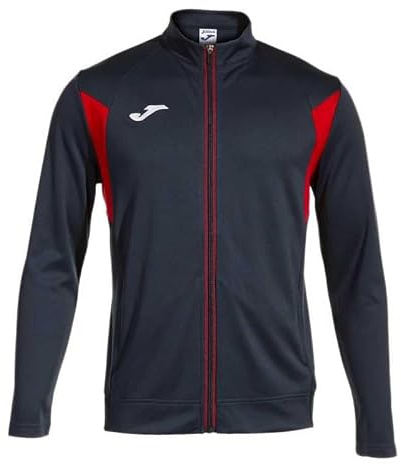 Joma - Herren-Sweatshirt - Winner III - Reißverschluss, Marineblau/Rot, Large