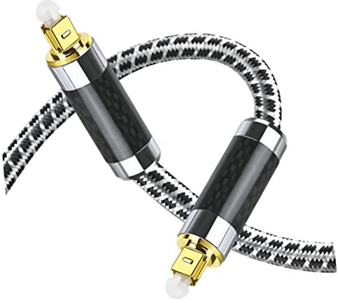 Veemoon Audiokabel Hochwertiges Optisches Kabel Mit Vergoldeten Steckern Für Monitor Und Heimkino Klarer Und Stabiler Verbindung Für Dvd Und Lautsprecher