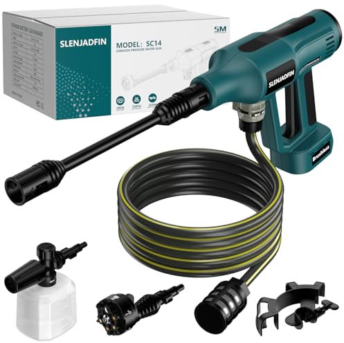 Cordless Pressure Washer for Makita 18V Battery 700 PSI Portable Handheld Power Washer with 6-in-1 Nozzle Foam Cannon for Car Floor Fence Wall Cleaning (Battery Not Included)