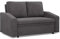 Mebligo - Sofa 2 Sitzer mit Schlaffunktion 148 x 90 x 87 cm NEO-Kollektion, Sofa Cord, Kleine Couch, Schlafsofa mit Bettkasten, Wohnzimmer Möbel, Schlafcouch Klein Dunkelgrau