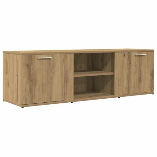 vidaXL Meuble TV chêne Artisanal 120x34x37 cm Bois d'ingénierie, Support TV, Armoire média, Armoire HiFi, unité TV, Meuble multimédia, Meuble latéral