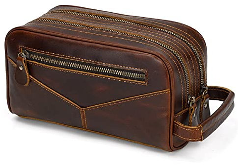 Große Clutch, Herrenhandtasche aus echtem Leder, mit Reißverschluss, Lange Brieftasche, Business-Telefonhalter für Herren, Organizer (Farbe: B, Größe: 11,5 x 25 x 14 cm)