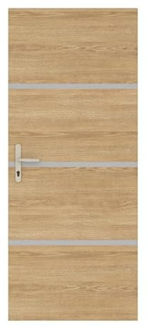 NORDLINGER PRO Kit de rénovation de porte décor chêne et profilés alus - Modèle Non encollé
