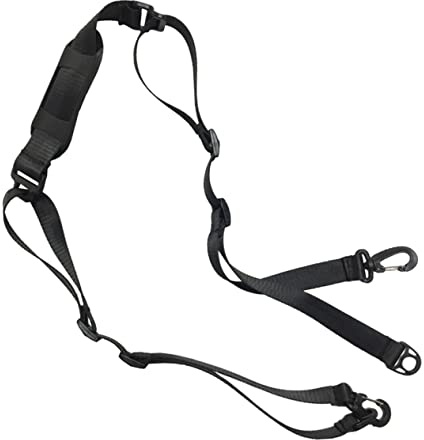 Fahrradtragegurt mit Schnellverschluss, 150x6x0,5cm, Schwarz | Nylon und Kunststoff, Breites Polster mit Lastverteilung, für E Bike Rahmen und Balance Bike
