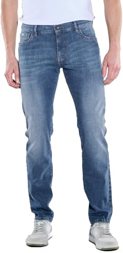 engbers Herren Herren Super-Stretch-Jeans Regular, Mittelblau, 38351, Mittelblau in Größe 36/32